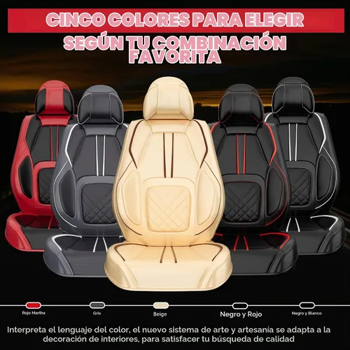Vista 9 de ASLONG 5 piezas 2025 Fundas para asientos delanteros y traseros de auto, accesorios para interior de auto con cuero de napa impermeable para autos