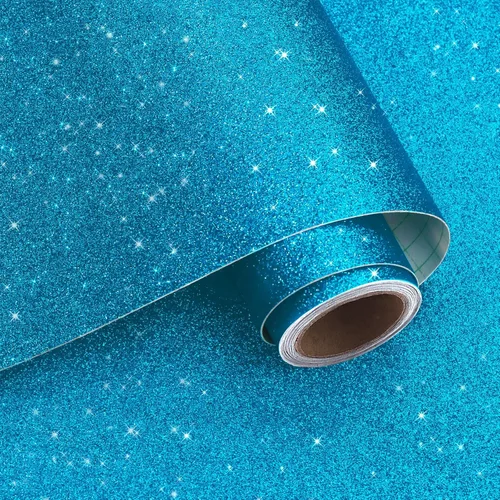 Vista 23 de VaryPaper Papel tapiz holográfico con purpurina de 15.7 x 78.7 pulgadas, para pegar y despegar, color gris, autoadhesivo, extraíble, papel