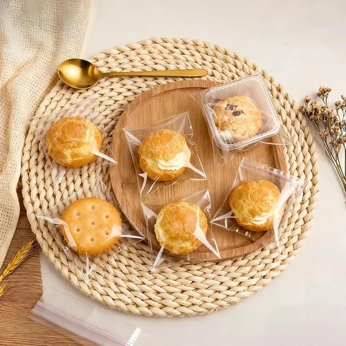 Vista 9 de Bolsas de celofán autosellantes de 4 x 6 pulgadas, 200 bolsas de plástico transparente autoadhesivas para galletas con sello, bolsas individuales