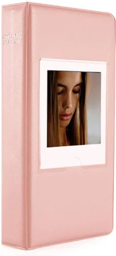 Vista 2 de Álbum de fotos de 64 bolsillos para películas Fujifilm Instax Square SQ40 SQ20 SQ10 SQ6 SP3 (rosa)