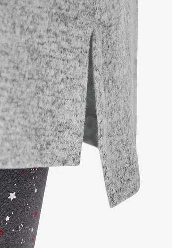 Vista 7 de ellos Sudadera tipo túnica con cuello embudo para mujer de talla grande