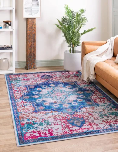 Vista 55 de Unique Loom Renaissance Collection - Alfombra rectangular de 2 x 3 pies 1 pulgada, color azul y verde Azul Verde/Azul