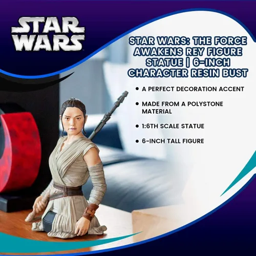 Vista 7 de Gentle Giant Estudios Star Wars: el despertar de la fuerza: Rey Mini busto de resina