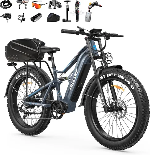 Vista 11 de FREESKY 3500W BAFANG Motor Electric Bike for Adults, 48V 30Ah Samsung Cells Battery Ebike 120 Miles, 38+MPH, 26" Fat Tire Dirt All-Terrain Mountain