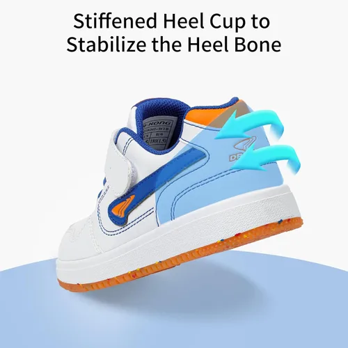 Vista 3 de Dr Kong Boys Girls Skate Shoes for ToddlerLittle Kid Sneakers Athletic Anti-Slip Hook & Loop Healthy Shoes