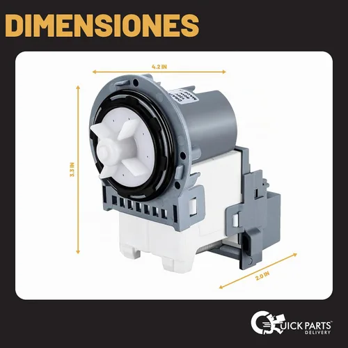 Vista 3 de Bomba de drenaje para lavadora DC31-00054D, repuesto para modelo OEM, amplia compatibilidad para modelos de la serie WA/WF