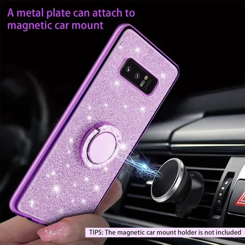 Vista 4 de Funda para Samsung Note 8 de 6.3 pulgadas, para Galaxy Note 8, a prueba de golpes, con correa y soporte para anillo, para Samsung Galaxy Note 8