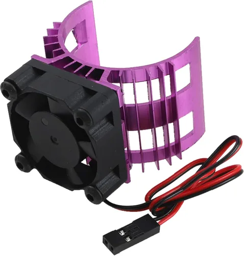 Vista 2 de Share Goo Disipador de calor de aleación con ventilador de enfriamiento de 5 V para 1/10 coche 540 550 3650 motor sin escobillas motor RC auto