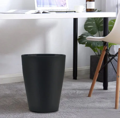 Vista 4 de Cubo de basura pequeño de 1.5 galones, cubo de basura pequeño redondo para baño, dormitorio, cocina, encimera debajo del fregadero