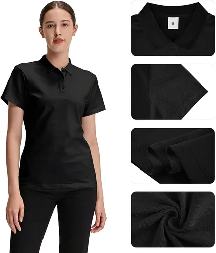 Vista 6 de Polo personalizado para hombres y mujeres, camisa estampada bordada personalizada para eventos de equipo, uniformes de empresa y ropa casual