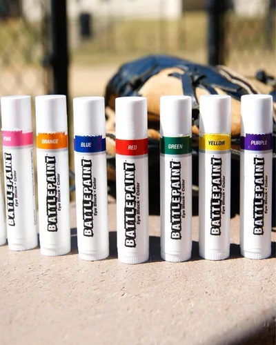 Vista 4 de EyeBlack BattlePaint - Grasa negra para debajo de los ojos de colores brillantes para atletas profesionales y súper fanáticos, béisbol, softbol