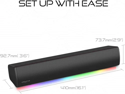 Vista 5 de Creative Labs Sound Blaster GS3 Compact RGB Gaming SOUNDBAR