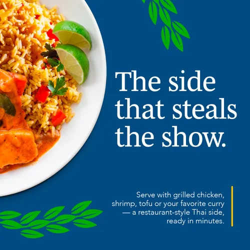 Vista 5 de A Taste of Thai Jasmine Rice Instant (arroz con jengibre y coco) – Auténtico arroz blanco tailandés orgánico, saborizado con especias tailandesas