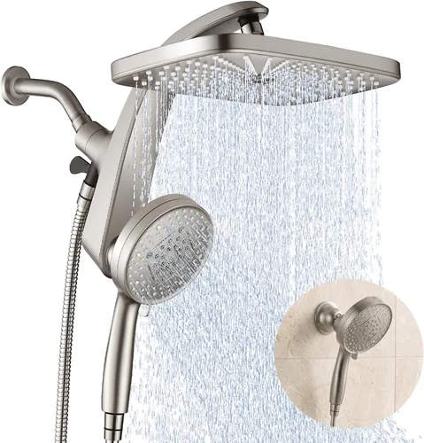 Vista 11 de Rain Shower Head with Handheld Showerhead, Nickel 1.75GPM 460311 Níquel