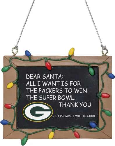 Vista 22 de NFL Resin Holiday Christmas Chalkboard Sign Ornament