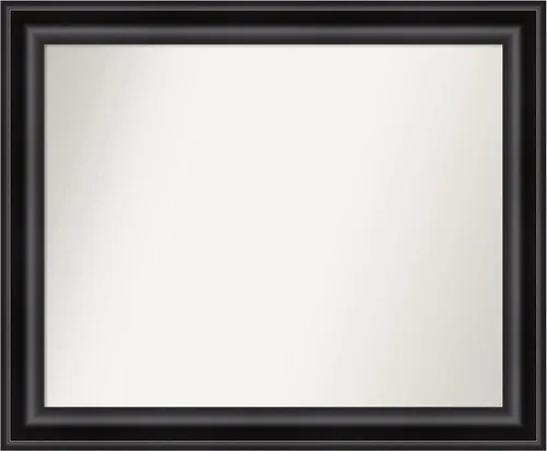 Vista 651 de Amanti Art Espejo personalizado, espejo de baño negro puente, espejo de pared o espejo de tocador de baño sobre el fregadero (26 x 26 pulgadas)