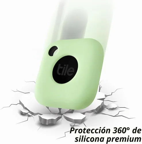 Vista 3 de Geiomoo Funda de silicona compatible con Tile Mate 2024, Tile Mate 2022, funda protectora con mosquetón (verde luminoso)