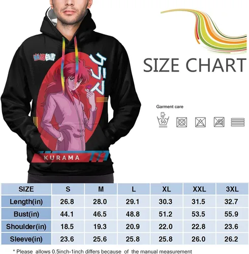 Vista 4 de Anime Yu Yu Hakusho Kurama Hoodie Unisex 3d Printed Sweatshirt Classics Pullover Winter Hoodies