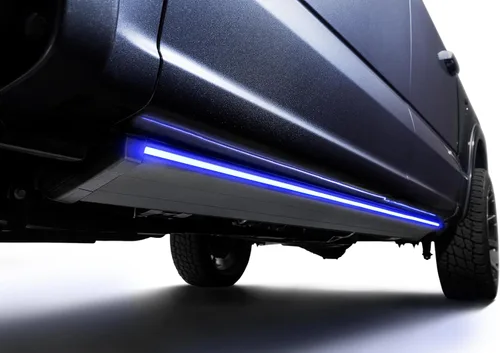 Vista 4 de RealTruck AMP Research PowerStep Vision - Escalones retráctiles para camión eléctrico con luces LED Compatible con Ford F-150 2015-2021 96151-01A