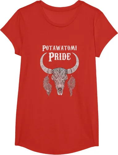 Vista 57 de Potawatomi Pride Tribe Native American Indian Buffalo Camiseta