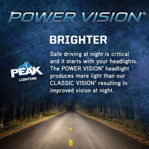 Vista 5 de PEAK Power Vision Automotive - Faros delanteros H1 de alto rendimiento de 55 W (paquete de 2)