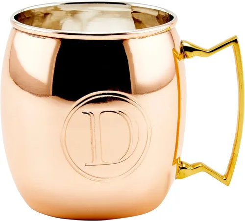 Vista 14 de Old Dutch International Taza sólida Moscow Mule, 16 onzas, monograma A, cobre