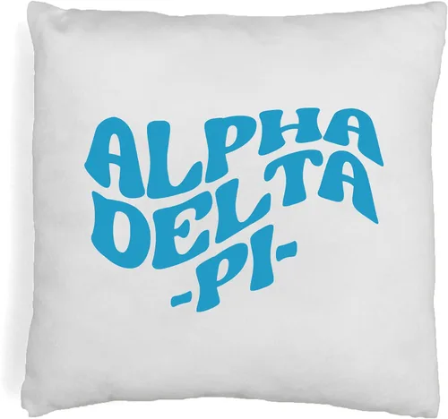 Vista 32 de sockprints Mod Alpha Chi Omega - Funda de almohada de 18 x 18 pulgadas, fundas de almohada de hermandad de mujeres - Almohada decorativa