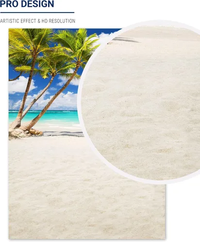 Vista 4 de Allenjoy Telón de fondo de playa tropical junto al mar, verano, isla de Hawaii, palmeras, fondo de fotografía para niños y niñas, retrato