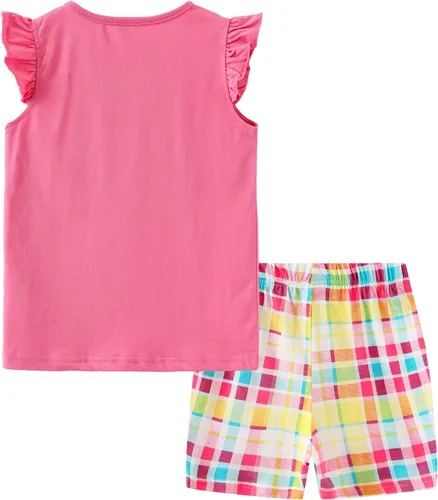 Vista 2 de Conjunto de camiseta sin mangas y shorts para niñas, ropa para verano, set de 2 piezas, 2 a 7 años