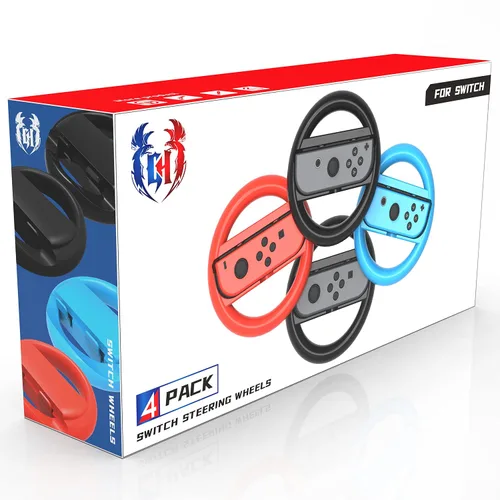 Vista 11 de GH Switch 2 Steering Wheel for Mario Kart World, Mario Cart Racing Wheel Accessories Compatible with Nintendo Switch 2, Joy Con Games Controller