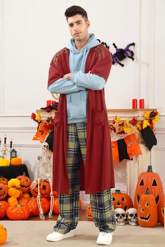 Vista 3 de Arvilhill Conjunto completo con capucha para hombre gordo de Halloween para hombre