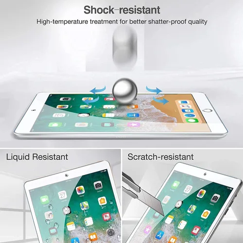 Vista 9 de ProCase Funda rígida delgada para iPad Pro 9.7 con 2 protectores de pantalla de vidrio templado para iPad 9.7 2018 y 2017 / iPad Pro 9.7 / iPad Air