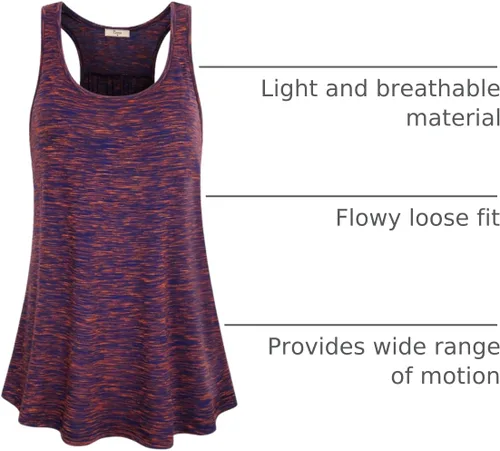 Vista 59 de Cestyle - Camiseta sin mangas para mujer, cuello redondo, corte holgado, para entrenamiento