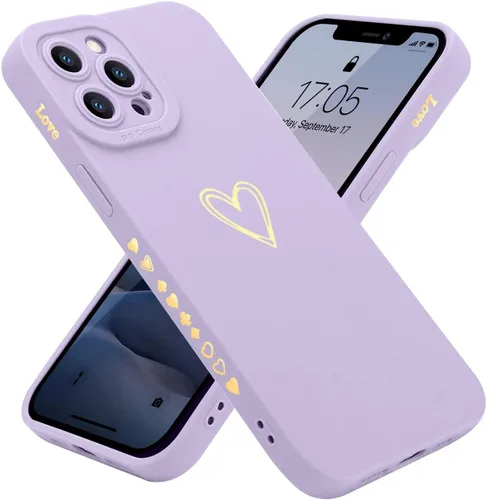 Vista 18 de Teageo Funda compatible con iPhone 12 Pro Max de 6.7 pulgadas para mujeres y niñas, bonito corazón de lujo