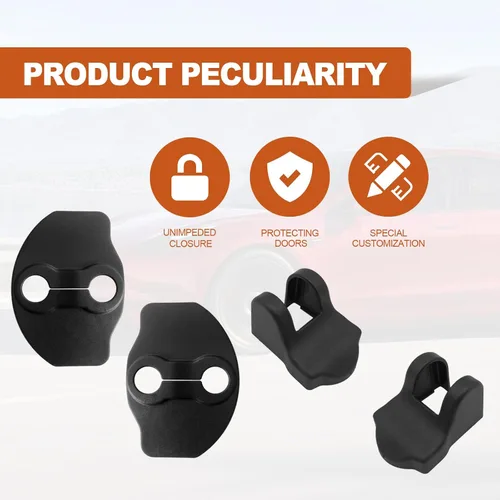 Vista 4 de Cubierta protectora para cerradura de puerta, compatible con Tesla Modelo 3 Modelo Y 2016-2023, accesorios protectores de cerraduras, cubiertas