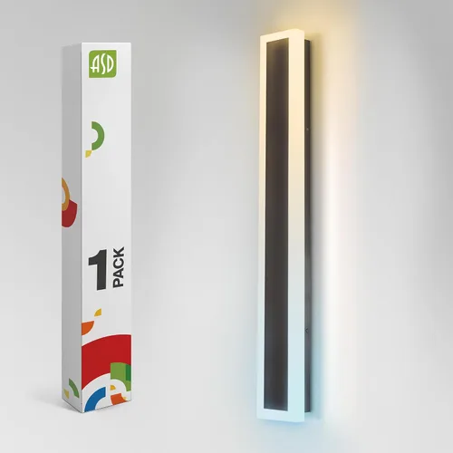 Vista 22 de ASD Lámpara LED de montaje en pared de 18 pulgadas de largo, aplique lineal para exteriores e interiores 3CCT, regulable, impermeable
