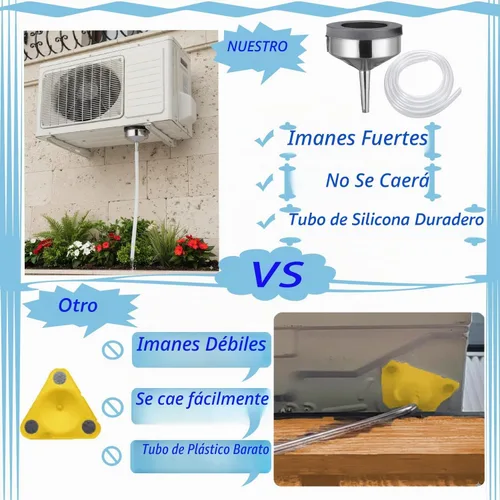 Vista 5 de Enjoyment Kit de drenaje magnético de aire acondicionado de ventana de 6 pies, kit universal de manguera de drenaje de aire acondicionado portátil