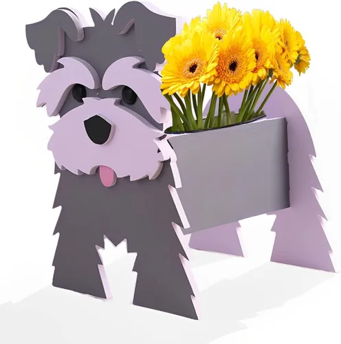 Vista 48 de Macetero de flores para perros, regalos para mujeres, bonitas macetas de PVC para perros, macetas para interiores y exteriores, maceta de jardín