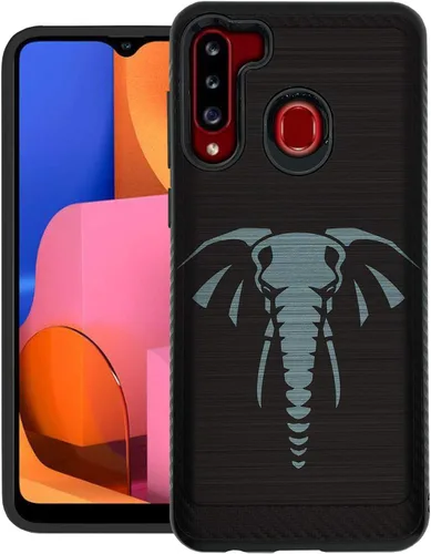 Vista 17 de CasesOnDeck - Carcasa resistente compatible con Samsung Galaxy A21 y A21 (armadura cepillada)