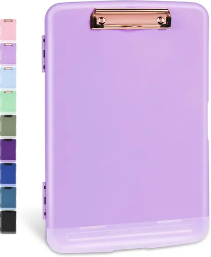 Vista 9 de Sooez Portapapeles con almacenamiento, tableros de clip de alta capacidad de 8.5 x 11 pulgadas con almacenamiento, carpeta de portapapeles