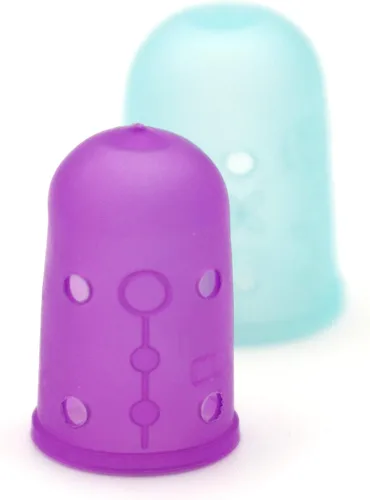 Vista 6 de Clover I Sew for Fun - Juego de dedales flexibles, morado y azul 2
