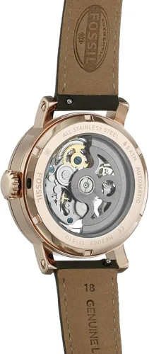 Vista 2 de Fossil Reloj de cuarzo con cronógrafo de acero inoxidable y cuero para mujer