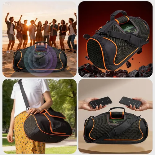Vista 4 de Funda de transporte compatible con altavoz Bluetooth portátil JBL Boombox 4