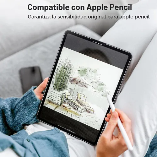 Vista 4 de OMOTON Protector de pantalla para iPad Air 5ª/4ª generación y iPad Pro de Transparente