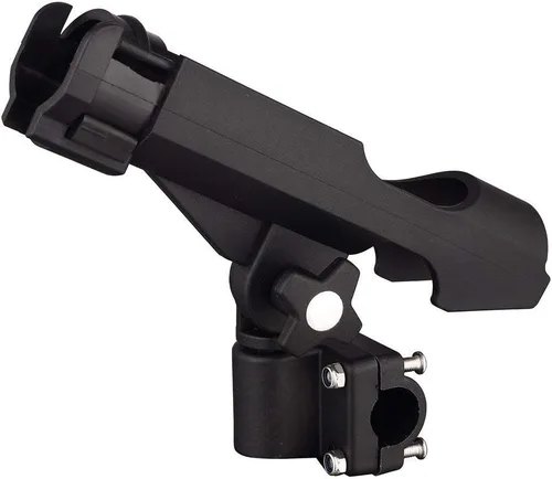 Vista 4 de HiUmi Adjustable Black Fishing Rod Holder for Boat Kayak Swivel Side Mount Kits Tackle