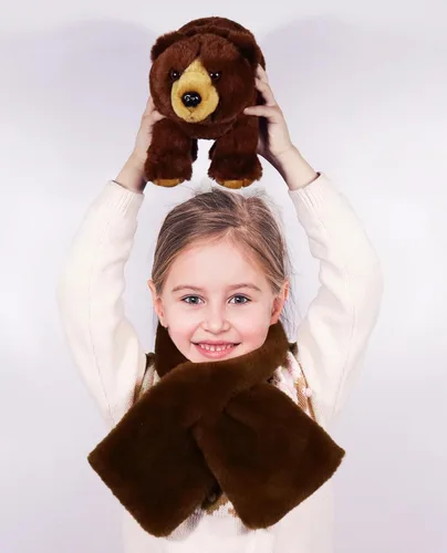 Vista 5 de Ice King Bear - Oso marrón realista de peluche de 12 pulgadas