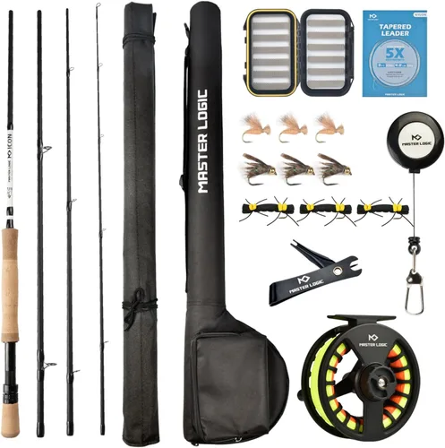 Vista 13 de Fly Fishing Combo Starter Kit, Graphite Rod and Reel with Case