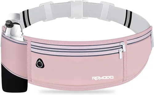 Vista 9 de Cinturón delgado para correr, soporte para teléfono de 3 bolsillos para correr, caminar, andar en bicicleta, riñonera impermeable para mujeres