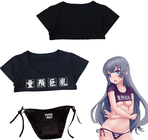 Vista 3 de Conjunto de ropa interior sexy de lencería japonesa ropa interior atrevida para cosplay de anime