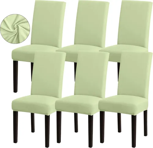 Vista 87 de Sufdari Juego de 2 fundas para sillas de comedor, fundas para sillas de cocina, fundas para sillas Parsons, protectores de sillas de elastano